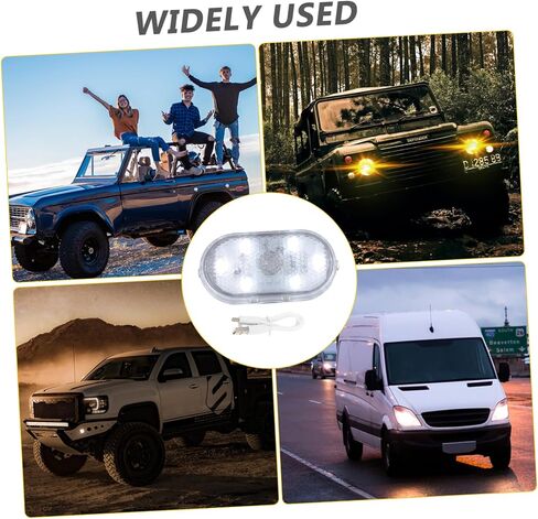 مصباح LED داخلي للسيارة قابل لإعادة الشحن عبر USB، مستشعر باللمس متعدد الوظائف، مناسب للقراءة واستخدام المركبات المتوافقة في حالات الطوارئ in Saudi Arabia