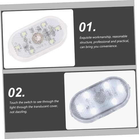 مصباح LED داخلي للسيارة قابل لإعادة الشحن عبر USB، مستشعر باللمس متعدد الوظائف، مناسب للقراءة واستخدام المركبات المتوافقة في حالات الطوارئ in Saudi Arabia