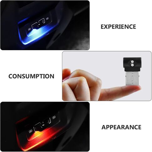 Zerodeko سيارة USB ضوء مصباح LED صغير للجو الداخلي مادة متينة سطوع عالية استهلاك منخفض للطاقة للسيارات المنزل المزيد in Saudi Arabia