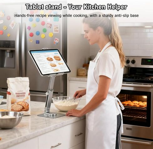 Tablet Stand, Height Adjustable with 360 Rotating Base - Desk Stand Holder, Rotating Display Stand for All 5.8-12.9" iPad Samsung Phone Tablet Kindle E-Reader and More in Saudi Arabia
