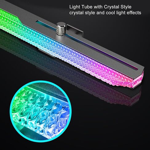 Adjustable RGB GPU Support Bracket, Stable Graphics Card Holder with Sliding Adjustment, Cool Light Effects, 3D Design for Desktop Graphic Card in Saudi Arabia