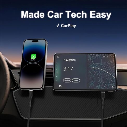كابل شاحن iPhone، 2 حزمة 3FT USB-C إلى كابل Lightning كابل Apple MFi المعتمد من النايلون المضفر للشحن السريع وسلك نقل عالي السرعة لهاتف iPhone 14 13 12 11 Pro Max Xr Xs 8 والمزيد in Saudi Arabia