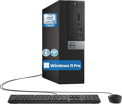 Dell OptiPlex 5050 SFF Desktop Computer PC, Intel Core i5-7500t, 8GB RAM, 256GB SSD, WiFi, Bluetooth, HDMI, Keyboard and Mouse, Windows 11 Pro (Renewed) in Saudi Arabia