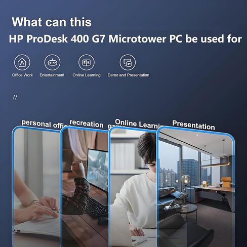 كمبيوتر مكتبي HP ProDesk 400 G7 Tower Business، Intel 6-Core i5-10500 (Beat i7-8700)، ذاكرة وصول عشوائي DDR4 سعة 16 جيجابايت، محرك أقراص PCIe SSD سعة 512 جيجابايت، محول WiFi، RJ-45، HDMI، DP، لوحة مفاتيح وماوس، Windows 11 Pro (متجدد) in Kuwait
