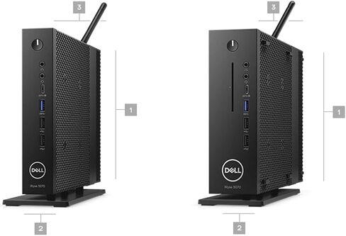 Dell Wyse 5070 Thin Client Desktop | Pentium Silver - J5005-16GB SSD Hard Drive - 4GB RAM | 4 cores @ 2.8 GHz No OS Black (Renewed) in Saudi Arabia