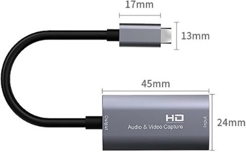 بطاقة التقاط الفيديو، التقاط HDMI 4K 1080P 60FPS مع أجهزة محول من النوع C للألعاب ومسجل فيديو البث المباشر، متوافق مع نظام التشغيل Windows Mac OS in Saudi Arabia