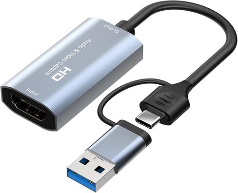 بطاقة التقاط الفيديو، التقاط HDMI 4K 1080P 60FPS مع أجهزة محول من النوع C للألعاب ومسجل فيديو البث المباشر، متوافق مع نظام التشغيل Windows Mac OS in Saudi Arabia