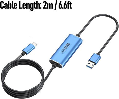 بطاقة التقاط فيديو Asixxsix USB3.0، تدعم 4K 30 هرتز 1080p 60 إطارًا في الثانية بطاقة تسجيل فيديو مع قابس شحن سريع 100 وات PD وتشغيل جهاز التقاط الصوت لألعاب البث المباشر in Kuwait
