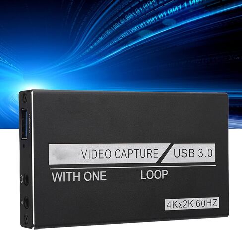 بطاقة التقاط فيديو POCREATION 4K، بطاقة التقاط فيديو 60 هرتز لتبديل تدفق الألعاب مع USB 3.0 1080P 60 إطارًا في الثانية حلقة واجهة الوسائط المتعددة عالية الدقة لاستوديو OBS in Kuwait