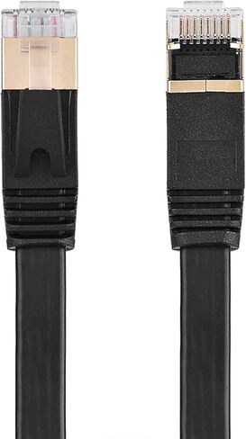 كابل Drfeify عالي السرعة CAT7 RJ45 LAN، عرض النطاق الترددي 600 ميجاهرتز، زوج ملتوي 8 كور للكمبيوتر DSL، أسود، 1.5 متر in Kuwait
