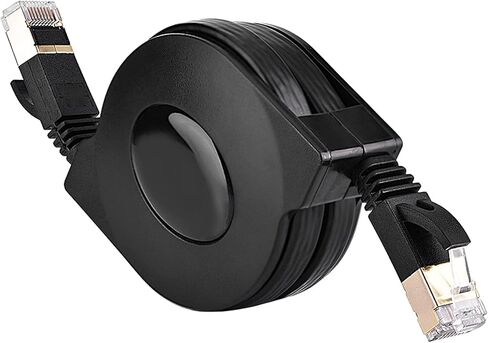 كابل CHICIRIS CAT7 RJ45 Patch LAN مع غلاف من سبائك الزنك لتحسين جودة الإشارة، متوافق مع Cat6، مناسب لتطبيقات الشبكات (أسود، 1.5 متر) in Saudi Arabia