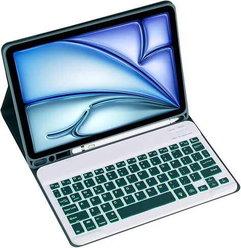 حافظة لوحة مفاتيح لجهاز Samsung Galaxy Tab S9+/S9 Plus(12.4 بوصة) SM-X810/X816B لوحة مفاتيح قابلة للفصل، حافظة جلدية مغلفة بالكامل مع حامل قلم مدمج (أسود، عادي وماوس) in Saudi Arabia