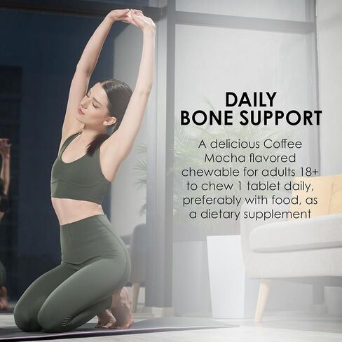 Mason Natural Calcium 600 mg with Vitamin D3 - Supports Healthy Bones, Strengthens Muscle Function, Coffee Mocha Flavor, 100 Chewables in Saudi Arabia