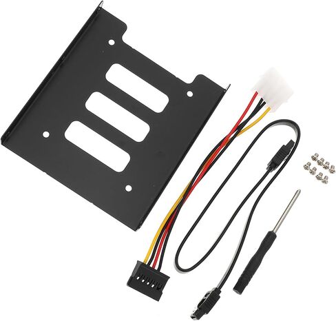 محول محول SSD مع دعامة تثبيت القرص الصلب، حامل خليج محرك معدني ثابت للكمبيوتر المكتبي، سهل التركيب، ملحق قفص القرص الصلب الداخلي in Kuwait