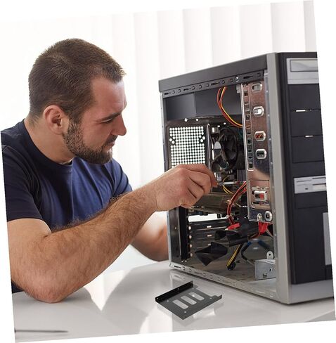محول محول SSD مع دعامة تثبيت القرص الصلب، حامل خليج محرك معدني ثابت للكمبيوتر المكتبي، سهل التركيب، ملحق قفص القرص الصلب الداخلي in Kuwait