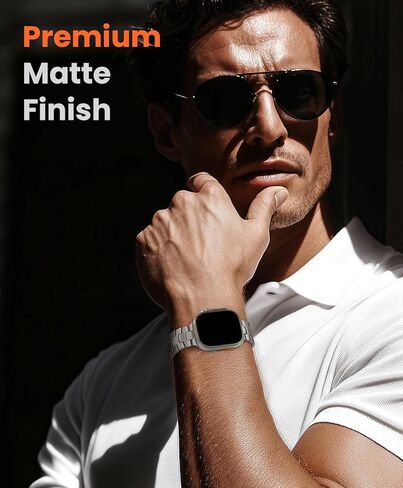 AGIS02 Titanium Band for Apple Watch Ultra 3/2/1 Band 49mm & Series 11/10 46mm, Premium Adjustable Ultra Watch Band for Men with Butterfly Clasp, Durable and Lightweight iWatch Metal Strap in Kuwait