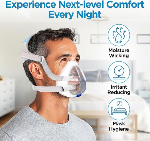 بطانات أقنعة CPAP من resplabs - بطانات نوم لأقنعة CPAP لكامل الوجه، عالمية - 4 عبوات in Kuwait
