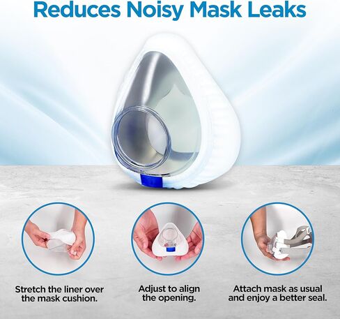 بطانات أقنعة CPAP من resplabs - بطانات نوم لأقنعة CPAP لكامل الوجه، عالمية - 4 عبوات in Kuwait