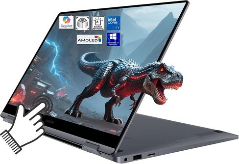 Samsung Galaxy Book 4 2 in 1 AI Laptop, 15.6" FHD AMOLED Touchscreen, Intel 10-Core 7 150U ＞i7-1355U, 16GB DDR5 1TB SSD, Fingerprint, Backlit KB, Win11 PRO for Creator, Designer W/BWE Accessories in Saudi Arabia