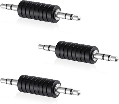 3 قطع 3.5 ملم جاك إلى 3.5 ملم محول صوت ذكر موصلات ذكر إلى ذكر قابس ستيريو جاك معدني ذكر سماعة جاك موصل مقرنة لجهاز استقبال BT، مشغل MP3، جهاز إرسال السيارة، مكبرات الصوت in Kuwait