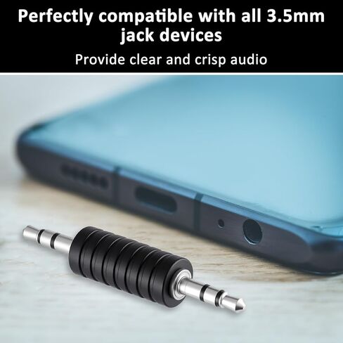 3 قطع 3.5 ملم جاك إلى 3.5 ملم محول صوت ذكر موصلات ذكر إلى ذكر قابس ستيريو جاك معدني ذكر سماعة جاك موصل مقرنة لجهاز استقبال BT، مشغل MP3، جهاز إرسال السيارة، مكبرات الصوت in Kuwait