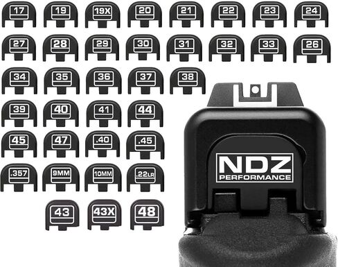 NDZ Performance Slide Cover Back Plate for Glock Gen 1-5 Models 17-47, Slimline 43 43X 48 – Durable CNC Machined Anodized Aluminum Replacement – Made in USA​ - Choose Model in Saudi Arabia