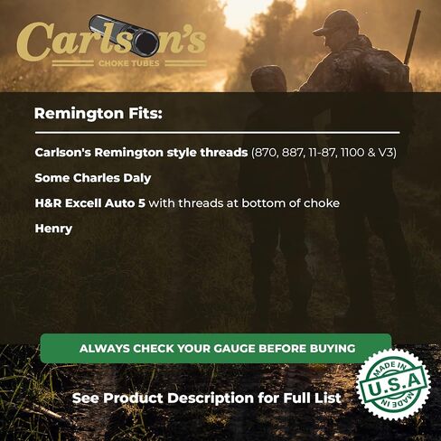 كارلسون كارلسون أنبوب خنق ريمنجتون 12 مقياس محرقة غير محمولة أنابيب خنق الطيور المائية، متوسطة المدى، أسود in Kuwait