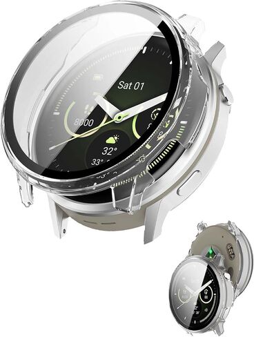 حافظة لساعة Garmin Venu 4 مقاس 41 مم، غطاء حماية NOUKAJU للساعة الذكية، طبقة زجاجية مقسى مدمجة 9H، كمبيوتر صلب، سهلة التركيب، واقي شاشة للساعة الذكية Garmin Venu 4 مقاس 41 مم (شفاف) in Saudi Arabia