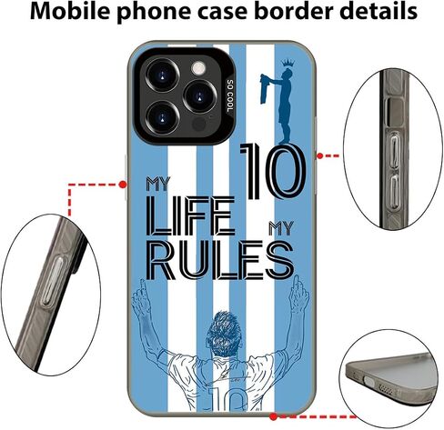 حافظة ألغاز جيرسي رقم 10 متوافقة مع هاتف iPhone 17 Pro، تصميمات ألغاز ماعز لكرة القدم، غطاء هاتف واقٍ مضاد للصدمات وغير قابل للانزلاق (CR) in Saudi Arabia