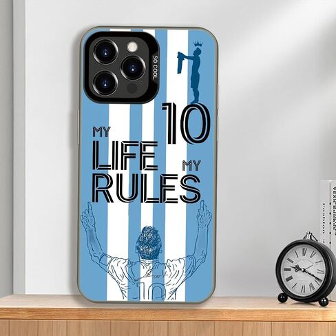 حافظة ألغاز جيرسي رقم 10 متوافقة مع هاتف iPhone 17 Pro، تصميمات ألغاز ماعز لكرة القدم، غطاء هاتف واقٍ مضاد للصدمات وغير قابل للانزلاق (CR) in Saudi Arabia