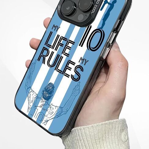 حافظة ألغاز جيرسي رقم 10 متوافقة مع هاتف iPhone 17 Pro، تصميمات ألغاز ماعز لكرة القدم، غطاء هاتف واقٍ مضاد للصدمات وغير قابل للانزلاق (CR) in Saudi Arabia