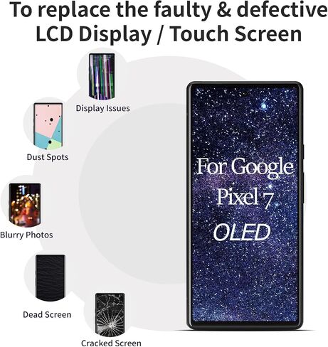 شاشة OLED بديلة لشاشة Google Pixel 7 تعمل باللمس مجموعة GVU6C GQML3 مع مجموعات إصلاح in Kuwait