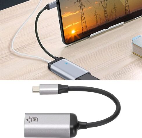 Gaeirt USB Type C to RJ45 Ethernet Adapter, Gigabit LAN Network Converter, Plug and Play in Saudi Arabia