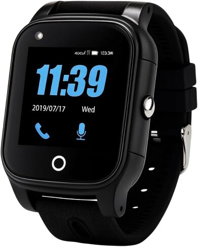 ساعة SkyAngel911Wrist الذكية للتنبيه الطبي - بدون عقد، تكلفة لمرة واحدة، كشف السقوط + 911 مكالمة من المعصم، ساعة مقاومة للماء للصحة والسلامة، صوت ثنائي الاتجاه، مساعدة الطوارئ لكبار السن والبالغين in Kuwait