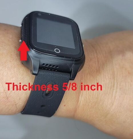 ساعة SkyAngel911Wrist الذكية للتنبيه الطبي - بدون عقد، تكلفة لمرة واحدة، كشف السقوط + 911 مكالمة من المعصم، ساعة مقاومة للماء للصحة والسلامة، صوت ثنائي الاتجاه، مساعدة الطوارئ لكبار السن والبالغين in Kuwait