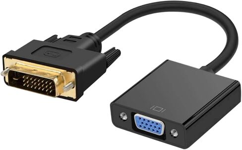 1080P DVI Male to VGA Female Video Converter Cable Black High Definition Adapter for Computer Laptop and TV in Saudi Arabia