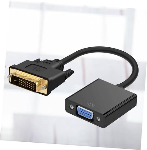 1080P DVI Male to VGA Female Video Converter Cable Black High Definition Adapter for Computer Laptop and TV in Saudi Arabia