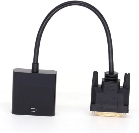 1080P DVI Male to VGA Female Video Converter Cable Black High Definition Adapter for Computer Laptop and TV in Saudi Arabia