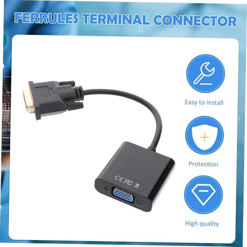 كابل محول Housoutil Dvi إلى Vga من الرقمي إلى التناظري يدعم المحول لا يحتاج إلى سائق in Kuwait