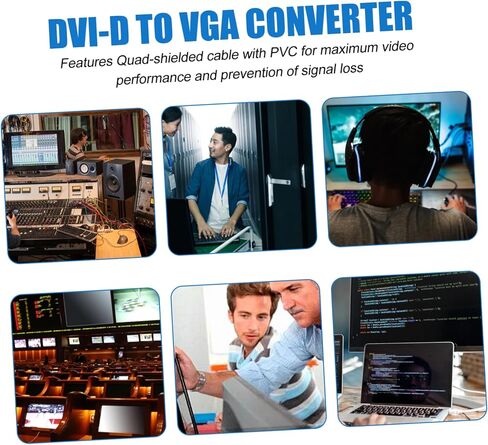 كابل محول Housoutil Dvi إلى Vga من الرقمي إلى التناظري يدعم المحول لا يحتاج إلى سائق in Kuwait