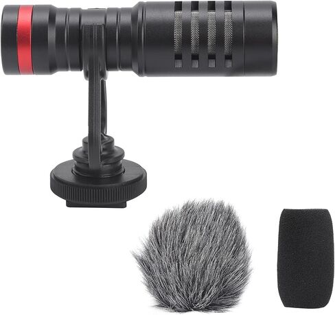 Qiilu Camera Microphone EY-86A Microphone High Sensitivity Camera Phone Video Recording, Directional in Saudi Arabia