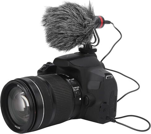 Qiilu Camera Microphone EY-86A Microphone High Sensitivity Camera Phone Video Recording, Directional in Saudi Arabia