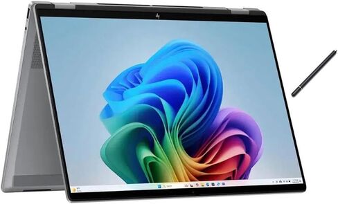 كمبيوتر محمول HP OmniBook X Flip 2 في 1 مقاس 16 بوصة بدقة FHD+ تعمل باللمس | AMD Ryzen AI 5 340 | AMD Radeon 840M | Copilot | إضاءة خلفية | فضي Meteor | ذاكرة وصول عشوائي DDR5 سعة 16 جيجابايت | محرك أقراص SSD سعة 2 تيرابايت | Windows 11 Home | حزمة مع قلم in Kuwait