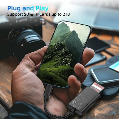 SD 4.0 Card Reader - UHS-II USB-C SD TF Card Reader, for MacBook iPad Android DSLR Camera, Micro SD Memory Card Adapter in Saudi Arabia