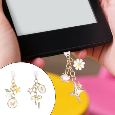 3 قطع من قابس الغبار لمنفذ الشحن، 3 أنماط من قابس الغبار اللطيف المتوافق مع هواتف Kindle وأجهزة القراءة الإلكترونية لمنفذ الشحن من النوع C in Kuwait