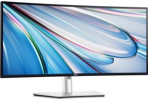 شاشة Dell U3425WE UltraSharp مقاس 34 بوصة UW-QHD (3440x1440) 8 مللي ثانية منحنية IPS، فضي in Kuwait