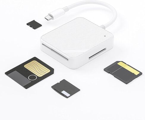 USB C SD Card Reader， TAPDRA 4 in 1 Type-C to SD Memory Card Adapter for M2/ SD/XD/SM in Saudi Arabia