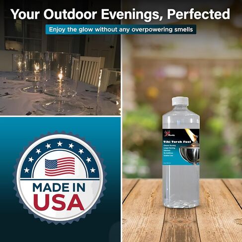 Firefly Tiki Torch Fuel – Clean-Burning Outdoor Lamp Oil for Tiki Torches and Lanterns. Low Smoke, Long-Lasting – Outdoor Patio & Garden Use (Citronella, 2 Gallons) in Kuwait