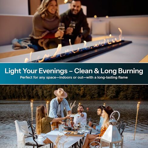 Firefly Tiki Torch Fuel – Clean-Burning Outdoor Lamp Oil for Tiki Torches and Lanterns. Low Smoke, Long-Lasting – Outdoor Patio & Garden Use (Citronella, 2 Gallons) in Kuwait