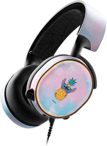 Skinit Decal Audio Skin Compatible with SteelSeries Arctis 5 - Officially Licensed Disney Lilo and Stitch Face Expression Pattern Design in Saudi Arabia